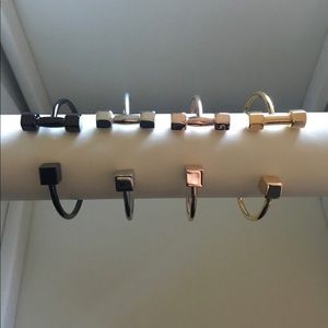 Stainless steel dumbbell cuff bracelets